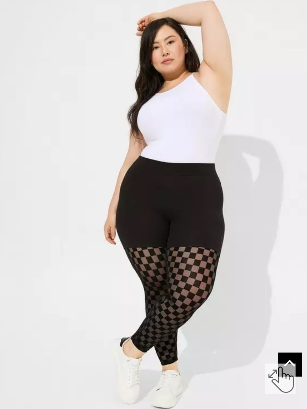 Torrid premium flocked checkered leggings sz 3 NWT